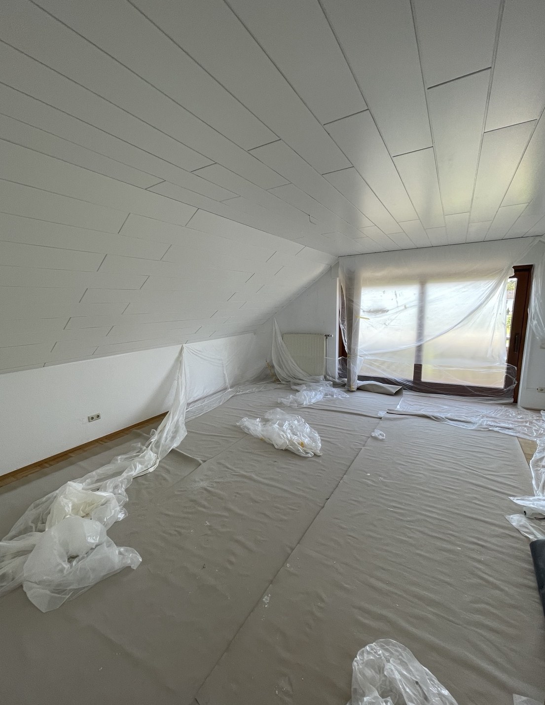 Holzdecke modernisiert nachher